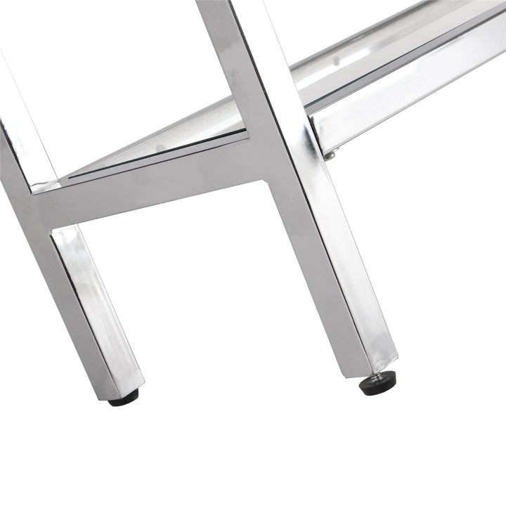 3 tier console table for entryway - Chrome