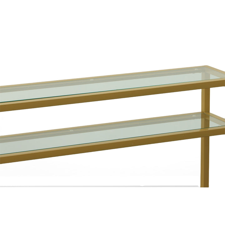 modern 3 tier console table - Gold