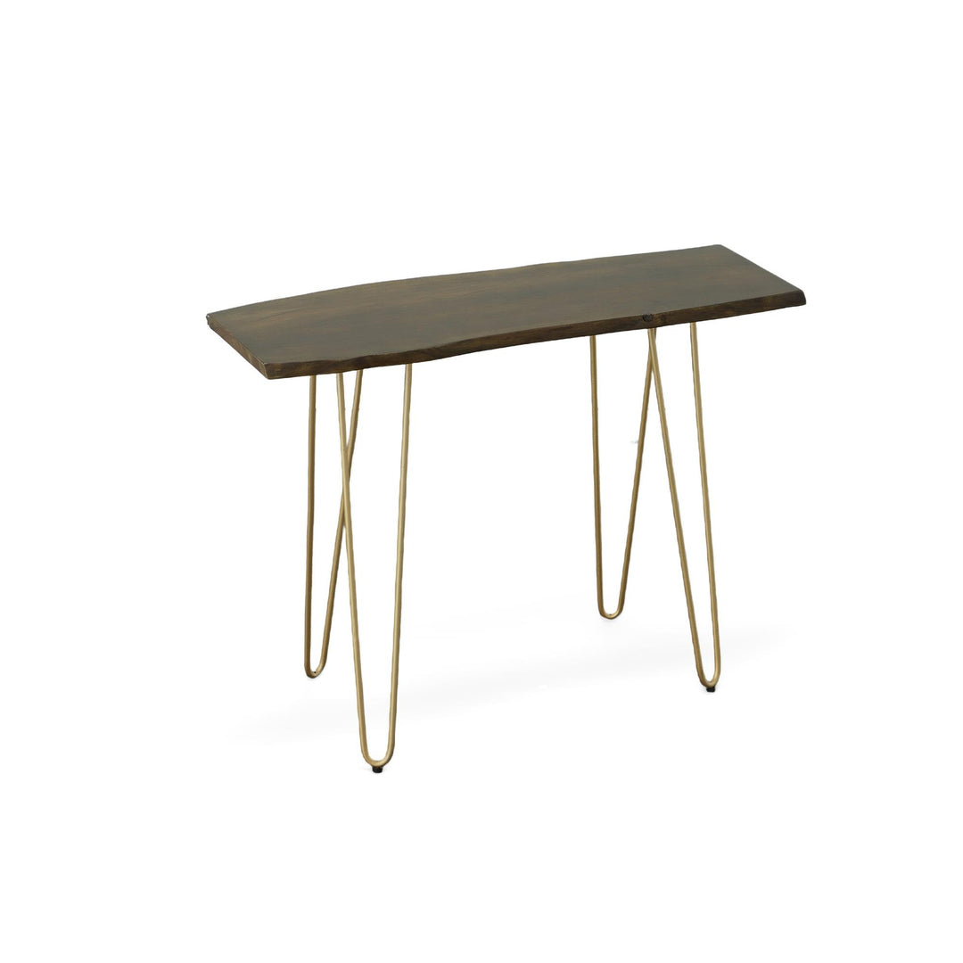 Console Table with hairpin metal legs - Elm