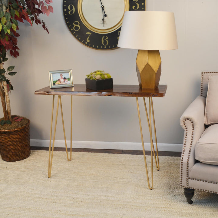 mid-century Console Table - Elm