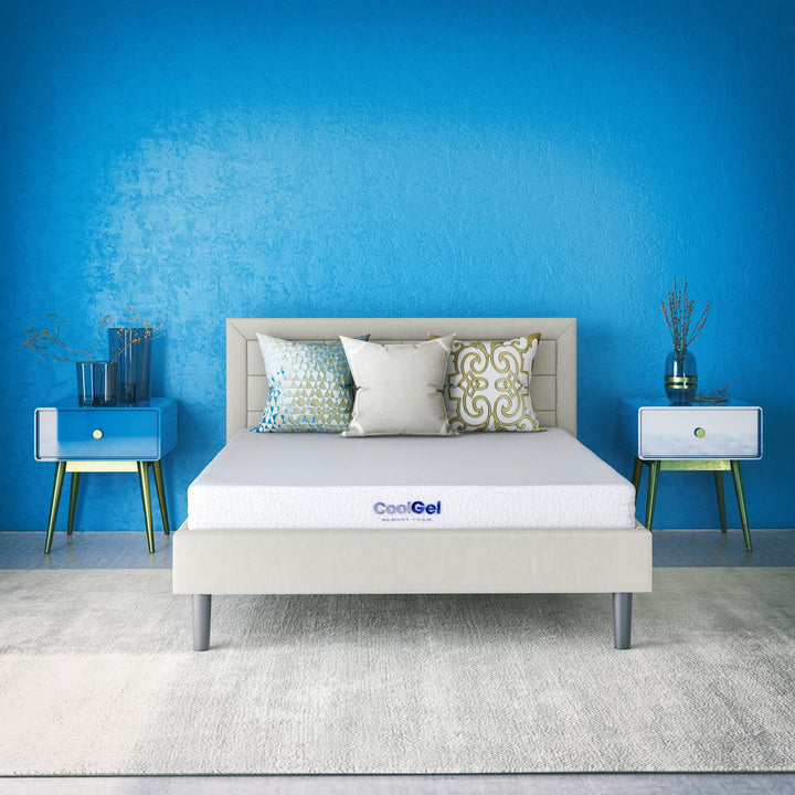 6" cool gel memory foam mattress - White - Full