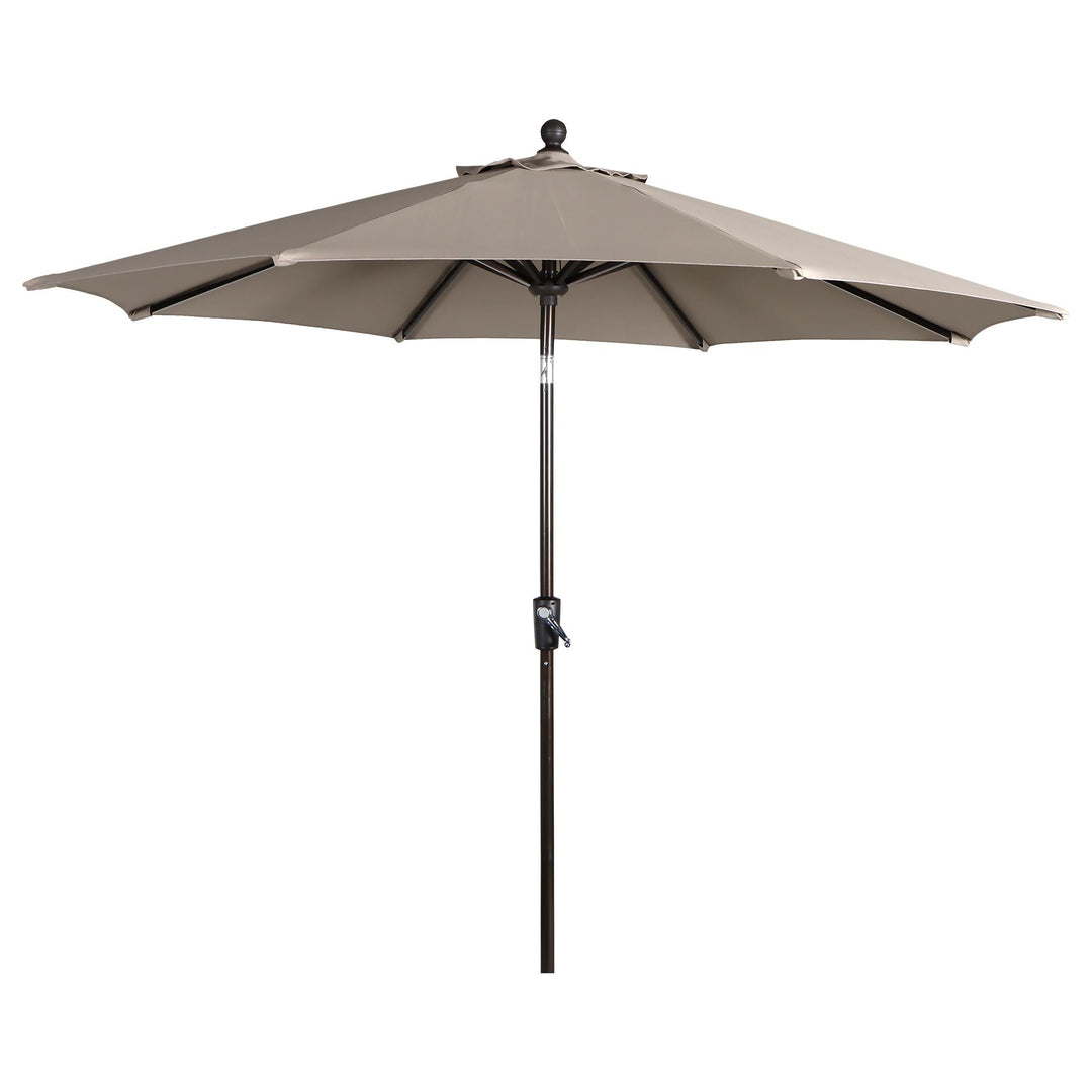 2 Tier Vented Patio Umbrella with Push Button Tilt and Crank UV Protection - Sand - 9’