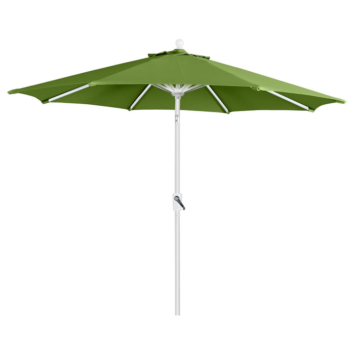 2 Tier Vented Patio Umbrella with Push Button Tilt and Crank UV Protection - Sage - 9’