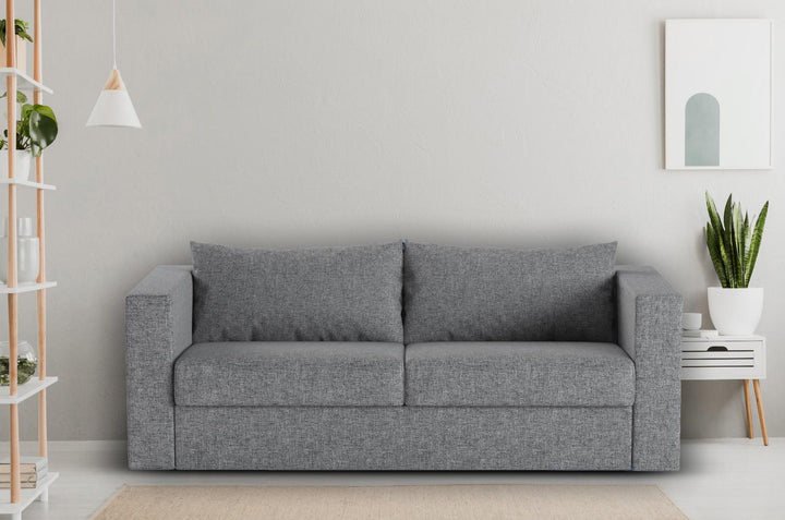 3-Seater Upholstered Sofa - Grey