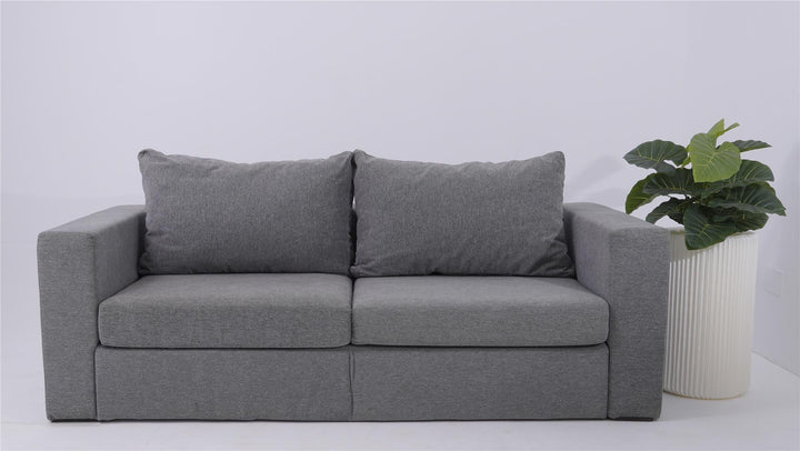 Modern 3-Seater Upholstered Sofa - Grey