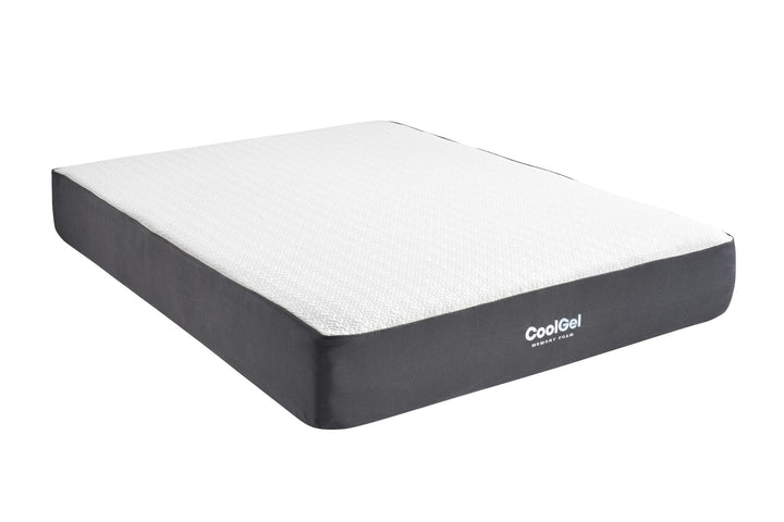 10" Cool Gel Memory Foam 6-Inch Mattress, CertiPUR-US Certified - White / Grey - Queen