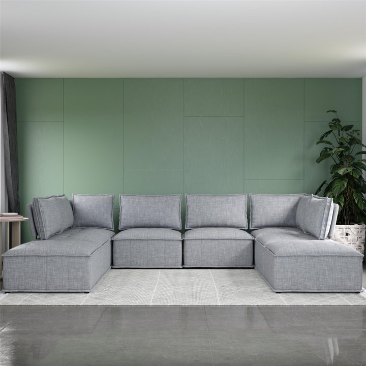 Darcy Armless Chair for Modular Sectional Sofa - Gray
