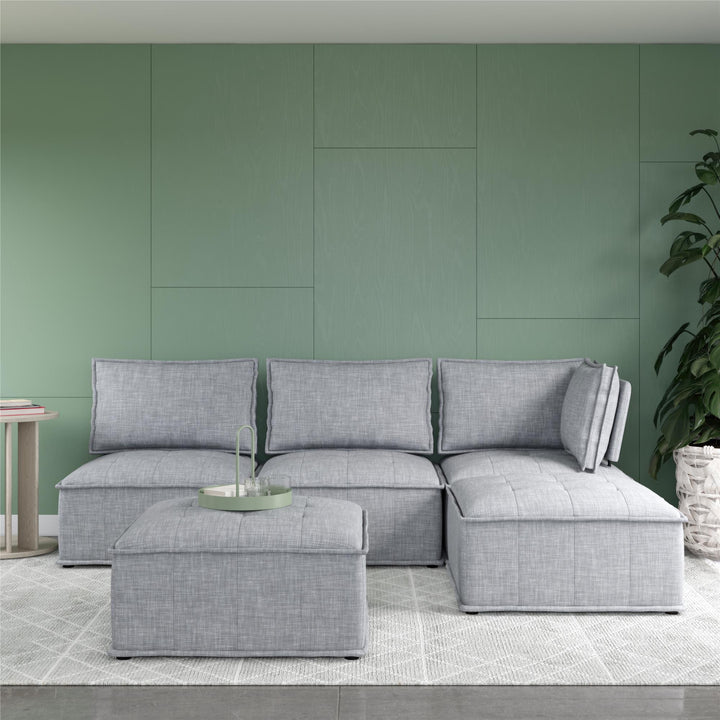 Darcy Armless Chair for Modular Sectional Sofa - Gray