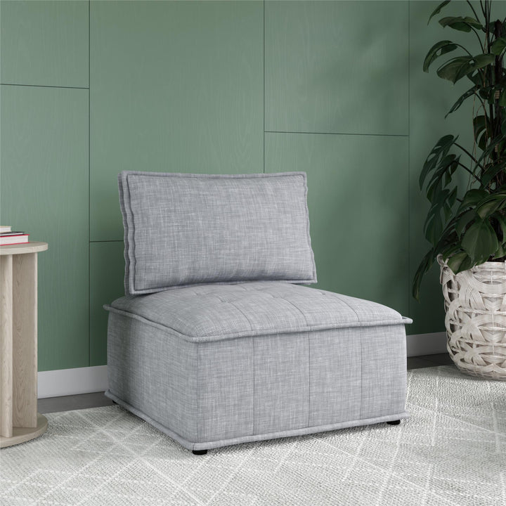 Darcy Armless Chair for Modular Sectional Sofa - Gray