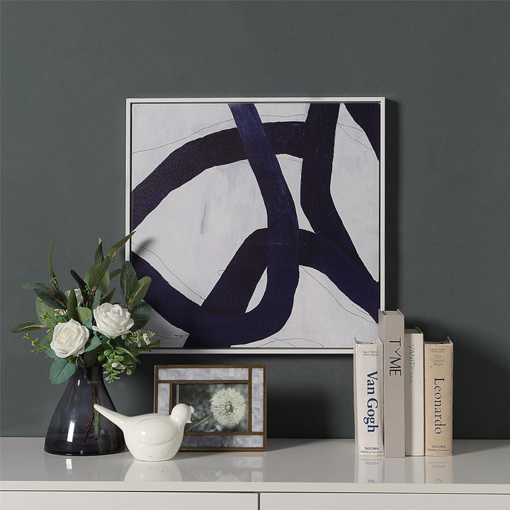 Set of 2 Abstract wall art - Blue - Frame
