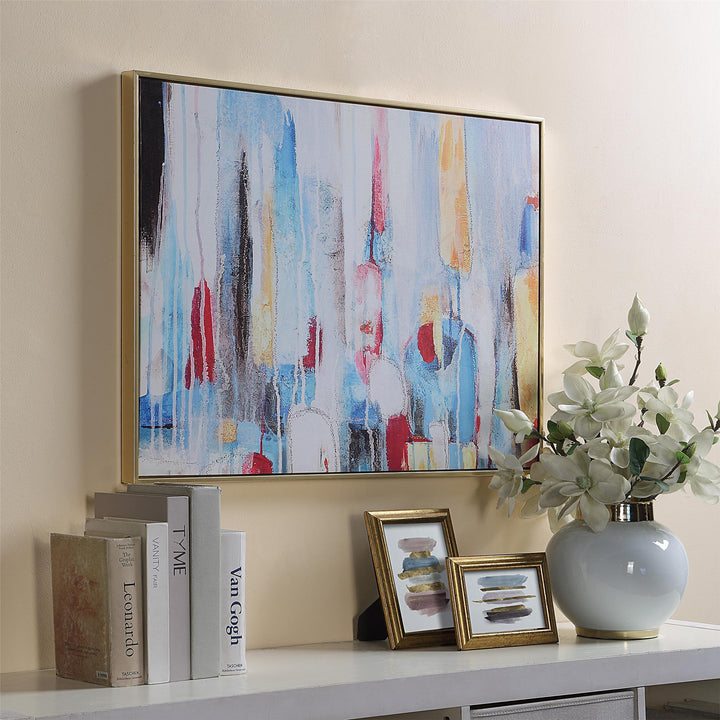 Forest abstract wall art - Gold - 24" x 32"
