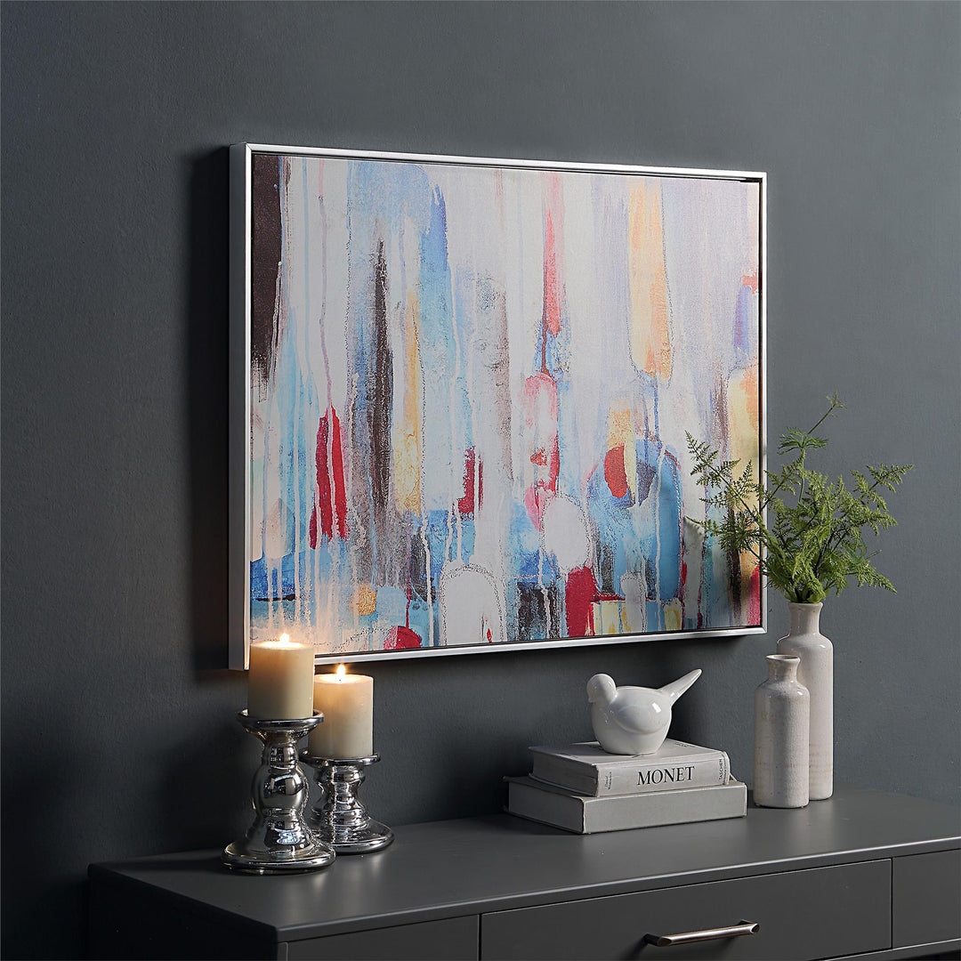 Forest abstract wall art - Silver - 24" x 32"