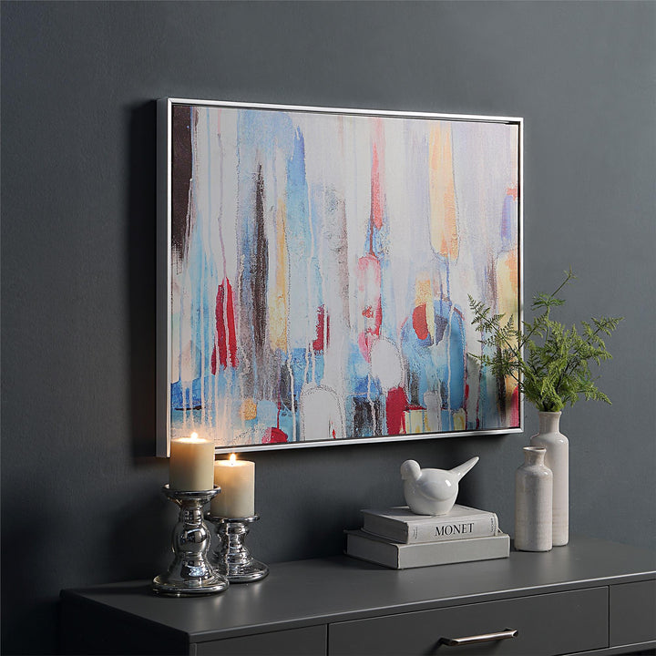 Forest abstract wall art - Silver - 24" x 32"