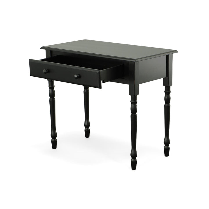 small space writing desk with tray - Black