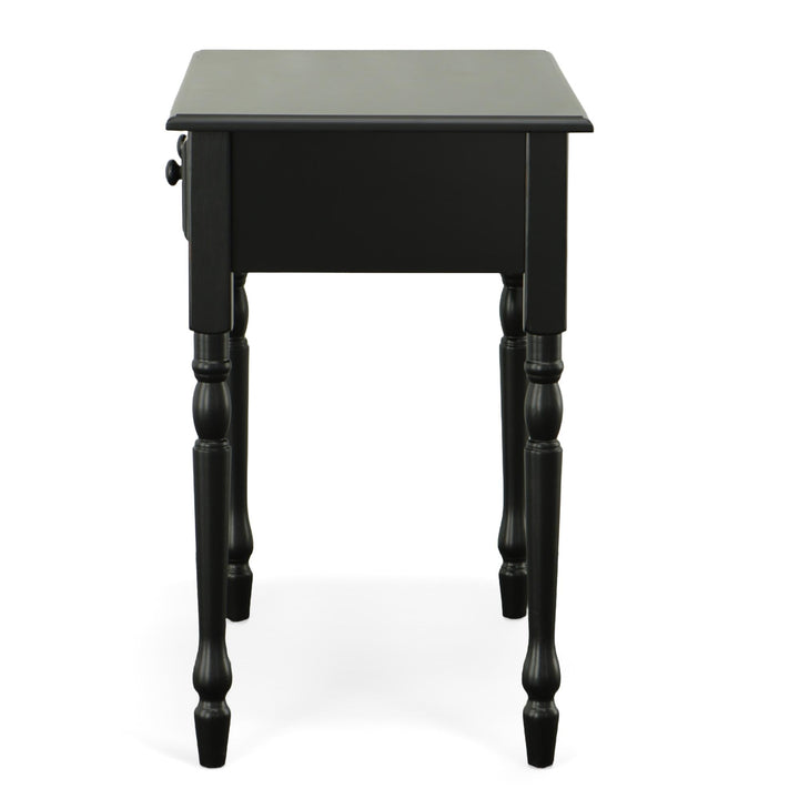 small traditional writing desk with keyboard tray - Black