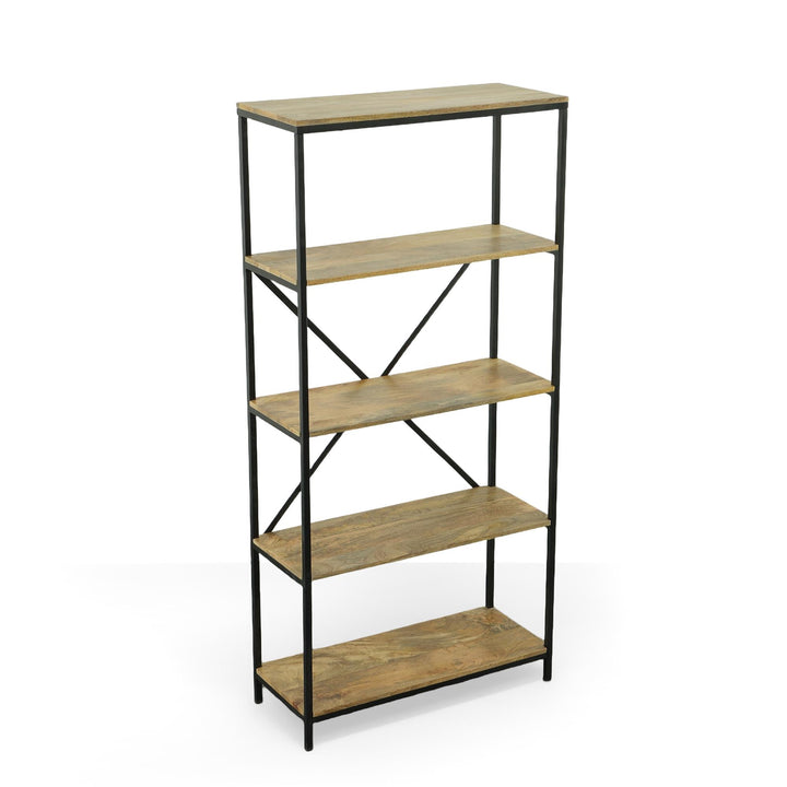 Vertical large shelf book organizer - Natural