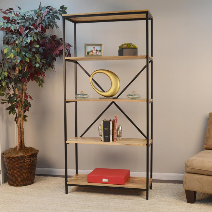 5-tiered high book storage for big books - Natural