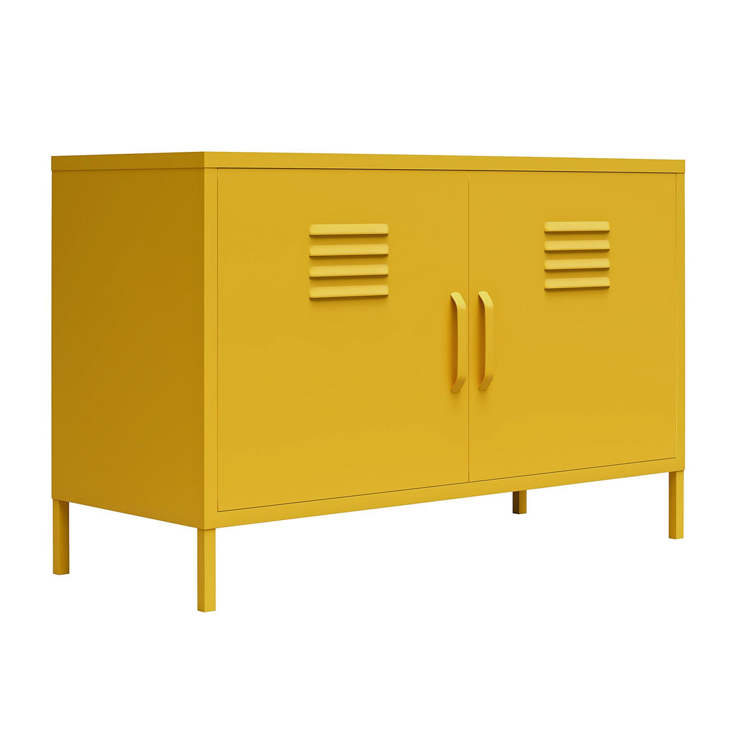 Shadwick 2 Door Wide Metal Locker Accent Storage Cabinet - Mustard Yellow