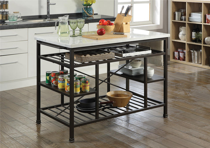 Kitchen islands with 4 compartments and towel holder Lanzo -  N/A