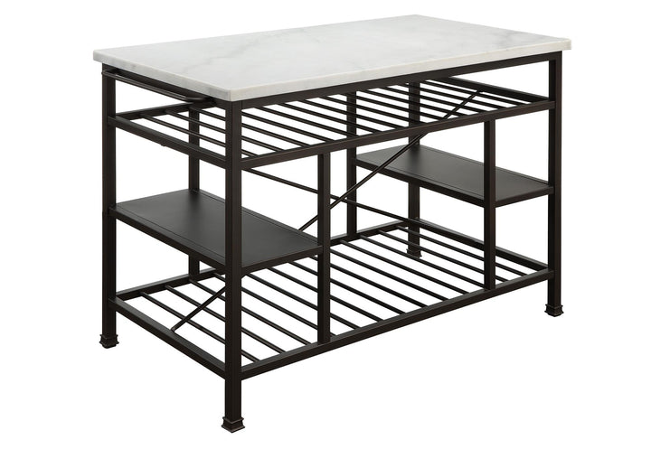 Lanzo kitchen organizing island with open spaces -  N/A