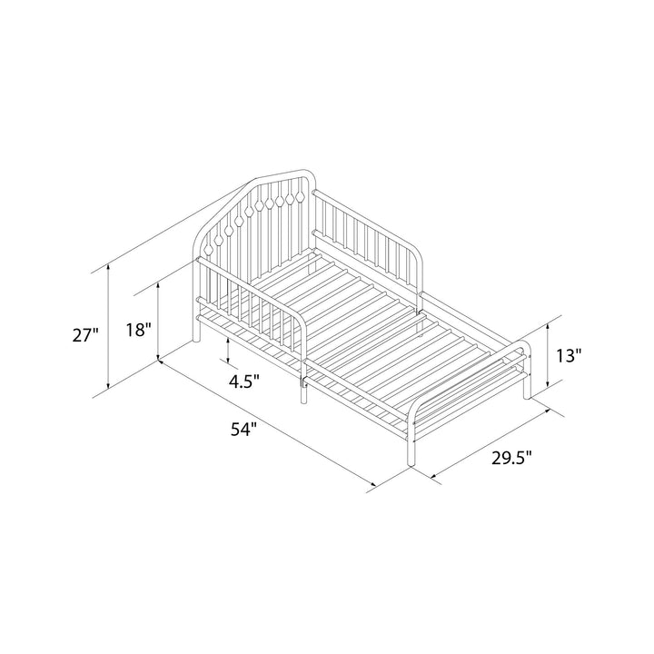 Bushwick bed with easy assembly -  Off White  -  Crib & Toddler Mattress