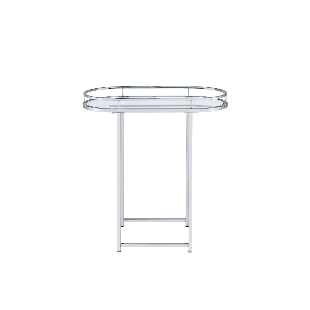 3-Tier Tempered Glass Serving Cart Set  for living room or dining room - Chrome