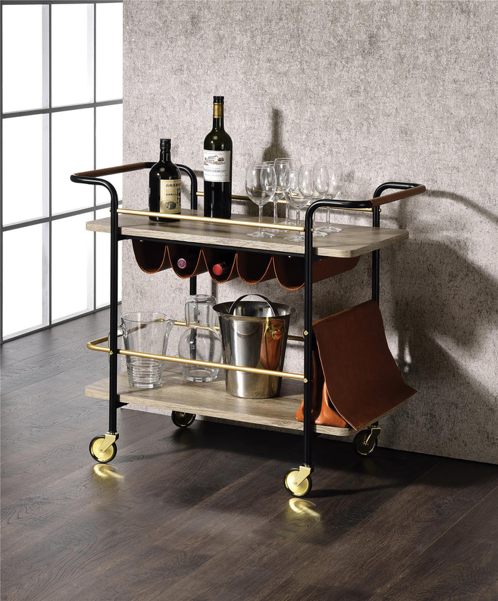 Serving trolley Naude with wine holders -  N/A