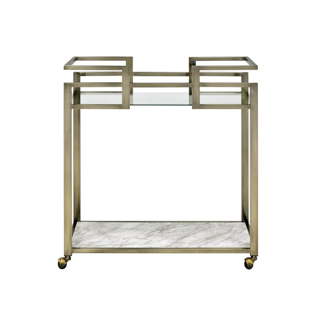 Neilo 2-Tier Decorative Serving Cart on Wheels  -  N/A