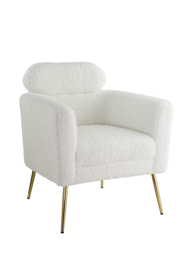 Fluffy Sherpa chairs with sturdy metal legs Connock -  N/A