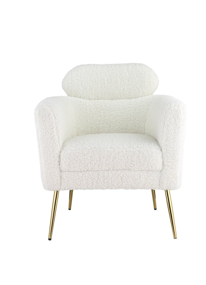 Connock Sherpa Accent Chair with Metal Legs  -  N/A