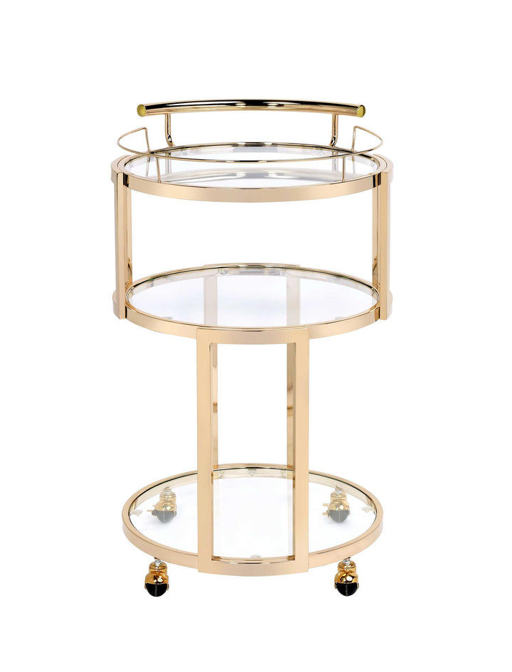 Madelina 3-Tier Round Serving Cart on Wheels  -  N/A