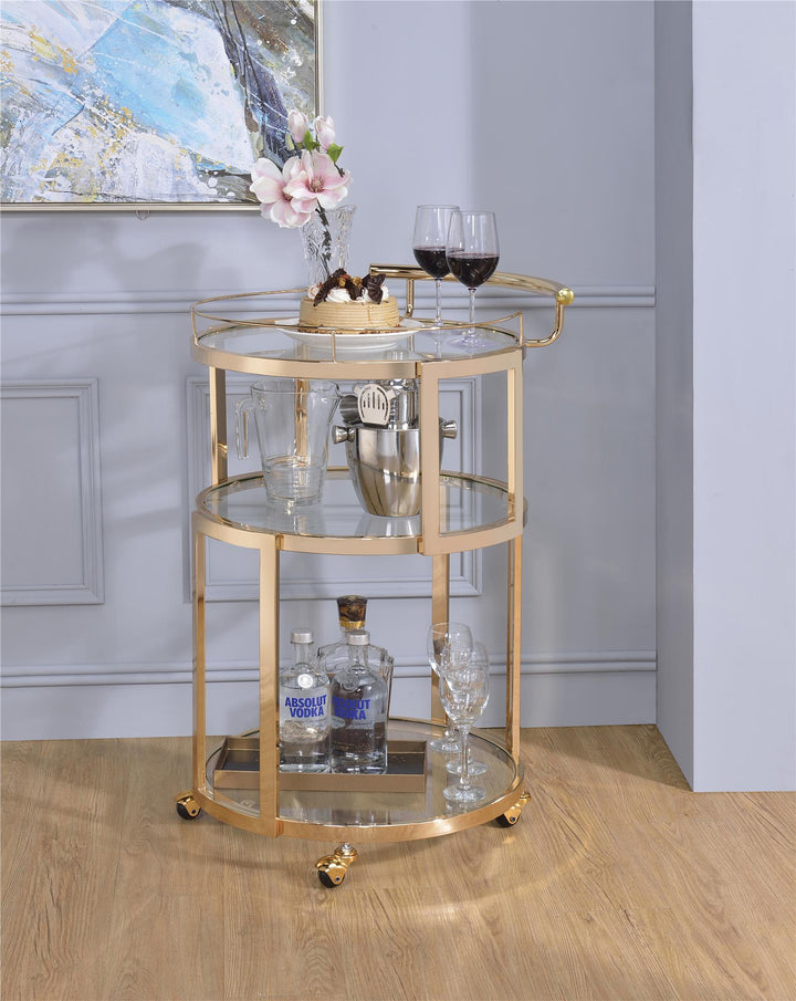 Rolling round serving cart Madelina design -  N/A
