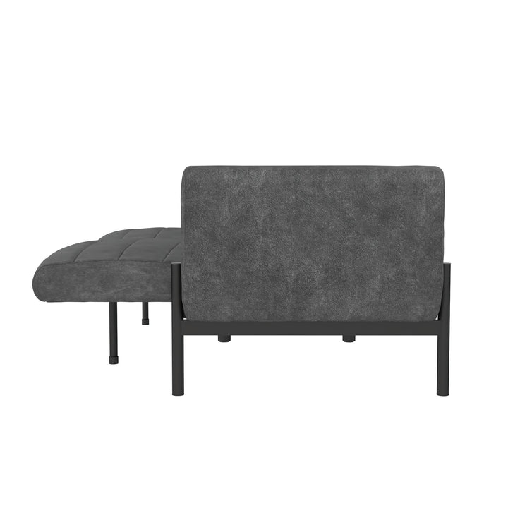 Top-rated futon couch sleepers -  Distressed Charcoal Black