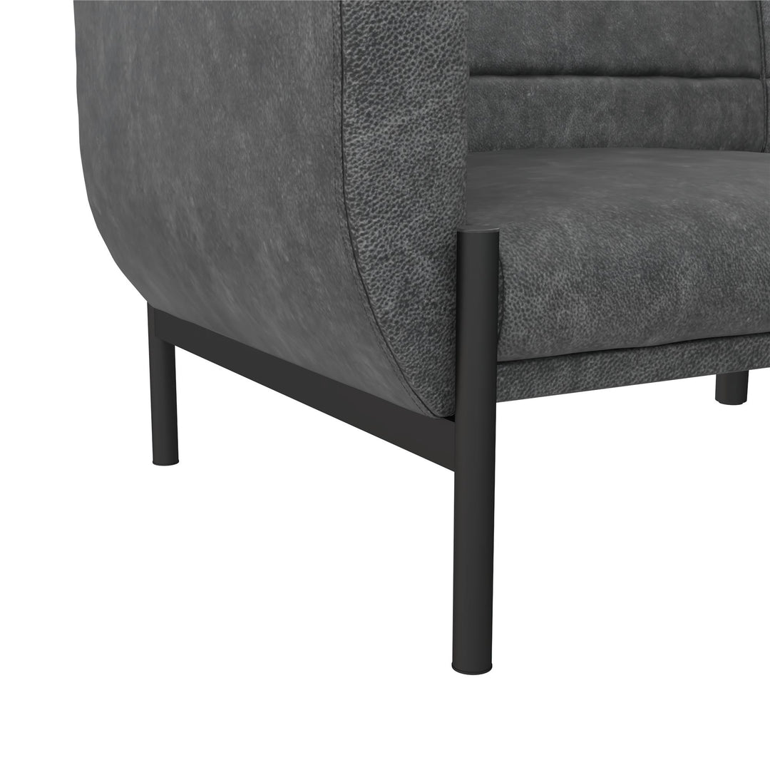 Sally sleeper sofa for overnight guests -  Distressed Charcoal Black