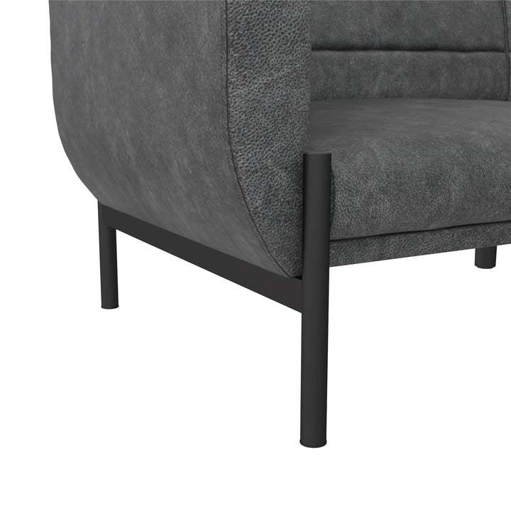 Sally sleeper sofa for overnight guests -  Distressed Charcoal Black