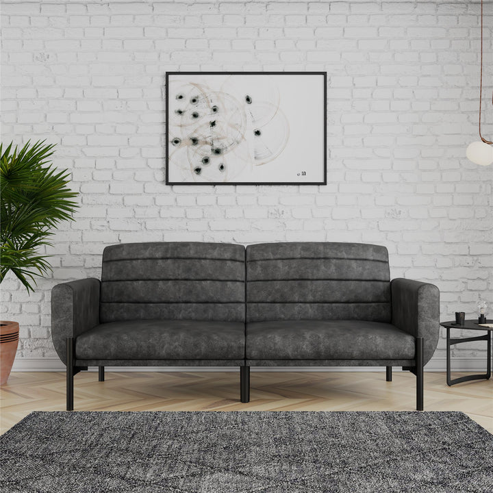 Sally sofa bed for small spaces -  Distressed Charcoal Black