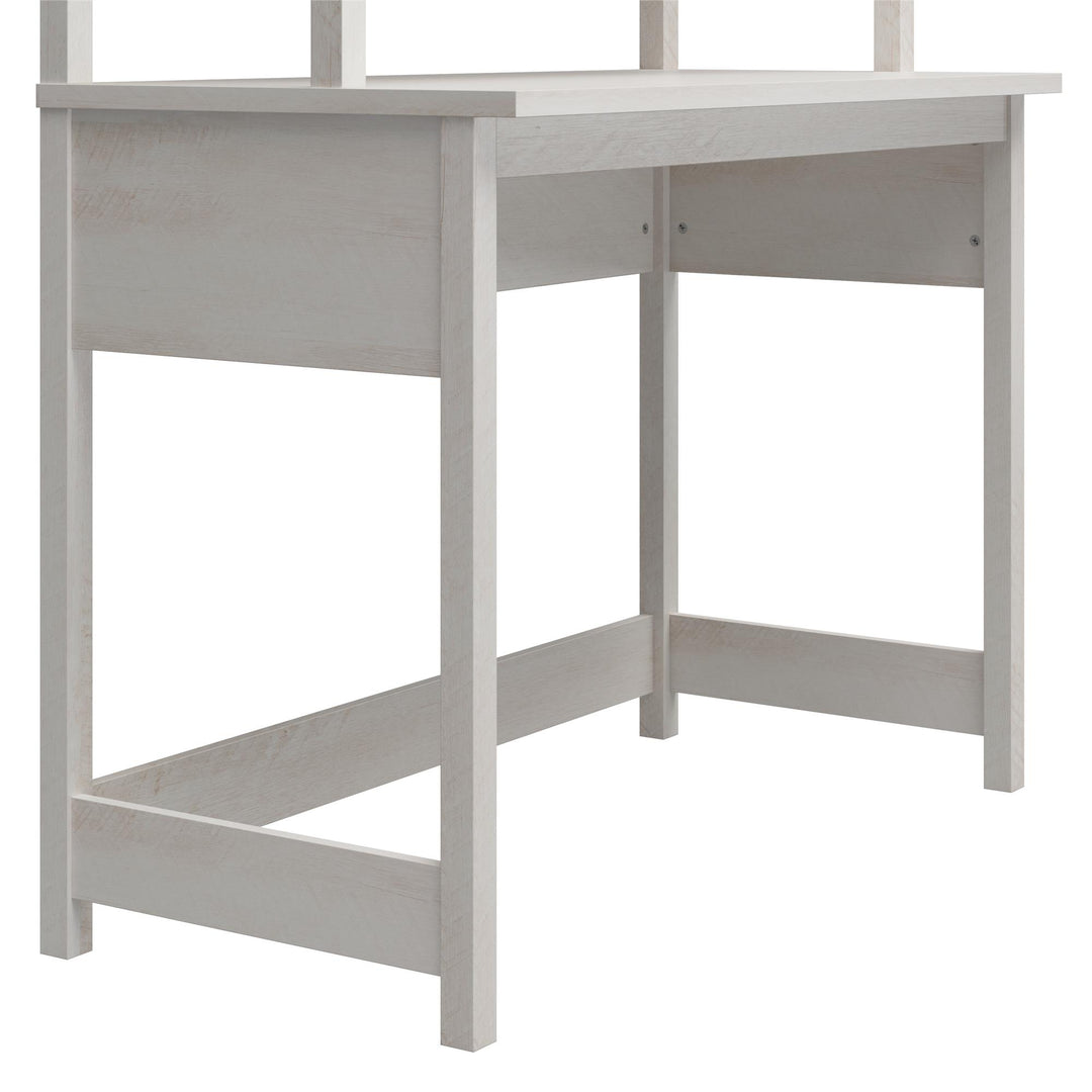 Tess Standing Desktop & Workstation with Modular Storage Options - Ivory Oak