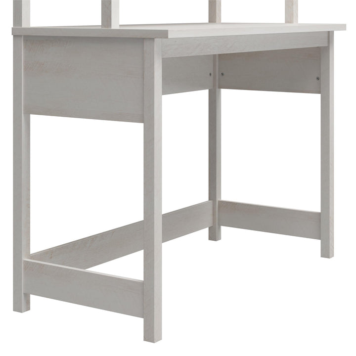 Tess Standing Desktop & Workstation with Modular Storage Options - Ivory Oak