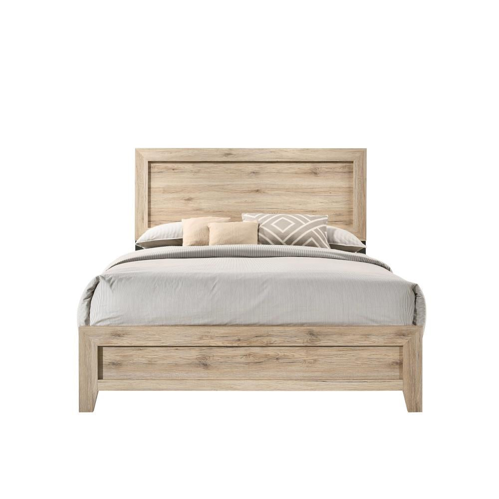 Panel bed with molding trim -  N/A