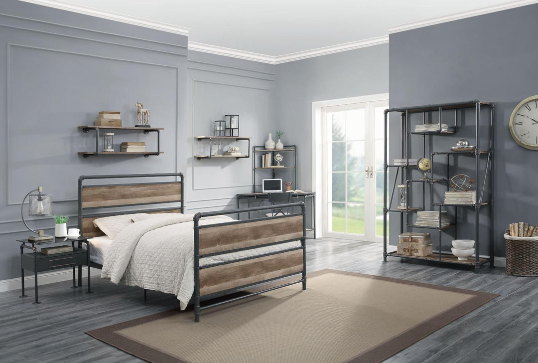 One-drawer metal nightstands -  N/A