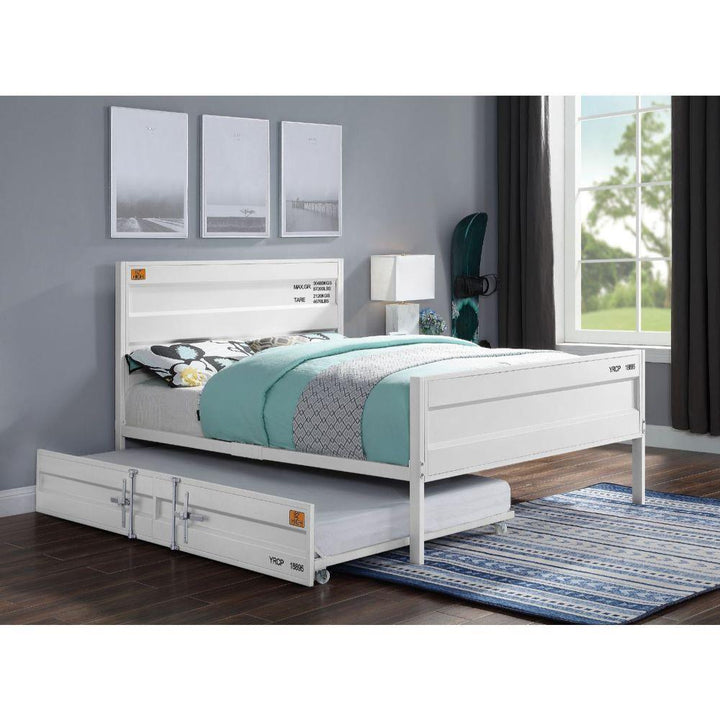 industrial look cargo metal bed - White - Full
