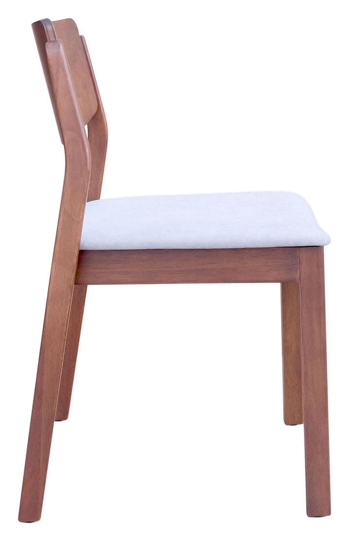 Set of 2 velvet fabric dining chair - Light Gray