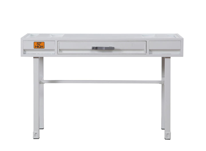 Contemporary metal vanity desk  - White
