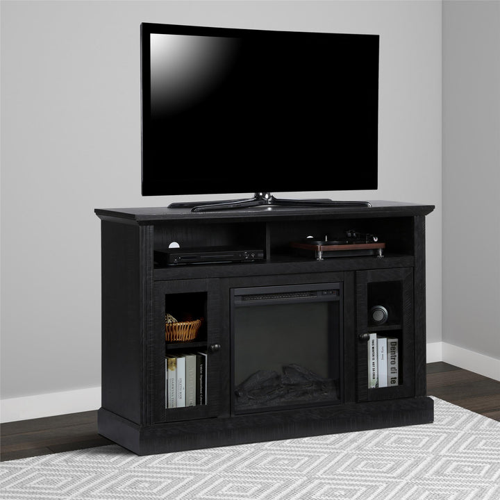 Chicago Electric Fireplace TV Console for TVs up to 50 Inch  -  Black Oak
