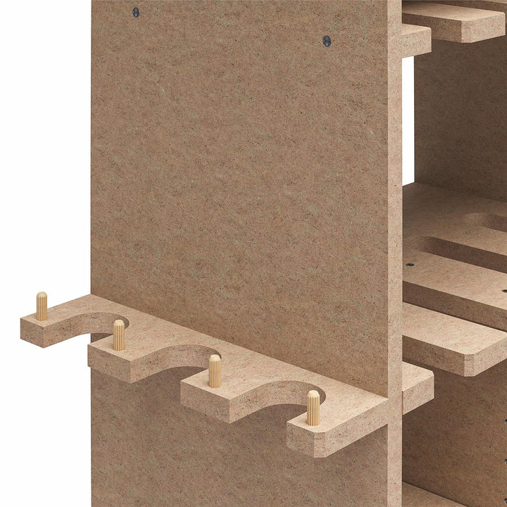 Benford 48" Extra Large Vertical Wall Mount Tool Organizer - Raw Board