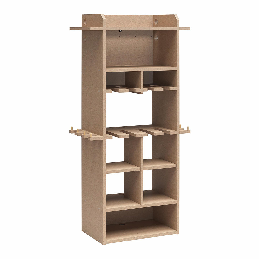 Benford 48" Extra Large Vertical Wall Mount Tool Organizer - Raw Board