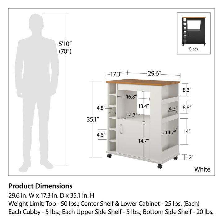 Williams Kitchen Cart - White