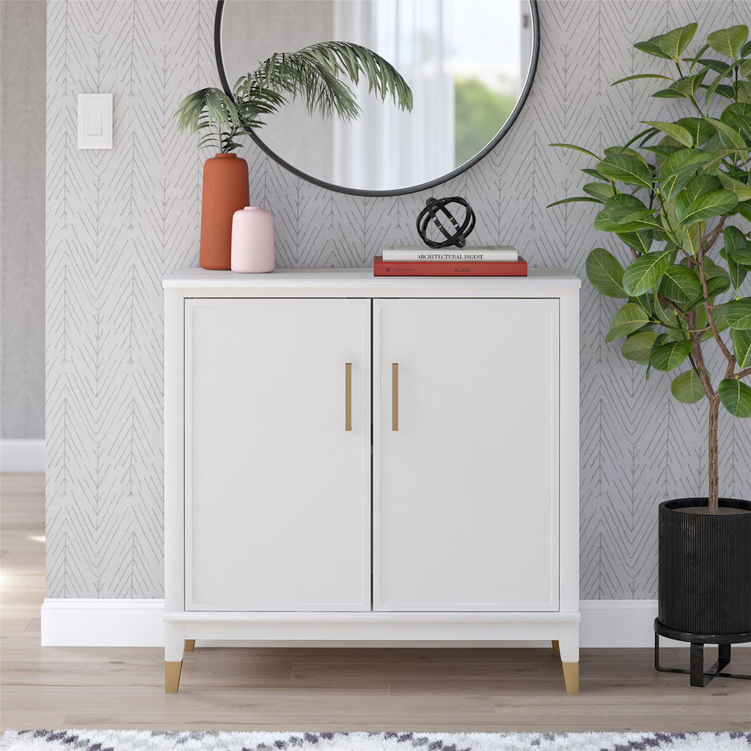 2 Door accent cabinet designs -  White