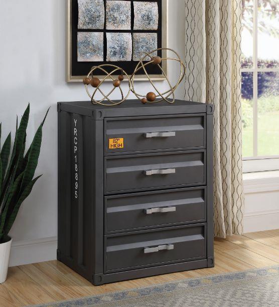 4-Drawer Chest - Antique Gunmetal
