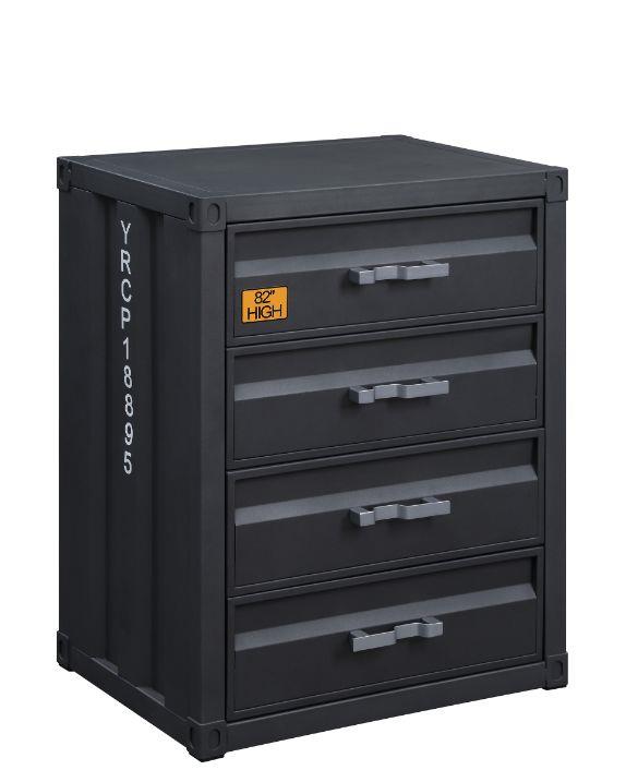 Modern 4 Storage Drawers - Antique Gunmetal